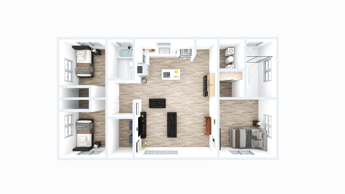 Accessory Dwelling Unit (ADU) 1 - Building Plan & 3D Model