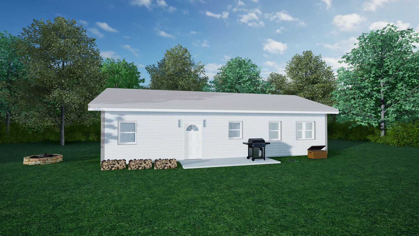 Accessory Dwelling Unit (ADU) 1 - Building Plan & 3D Model