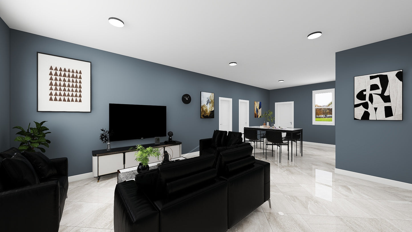 Single Family Residence 1 - Building Plan & 3D Model