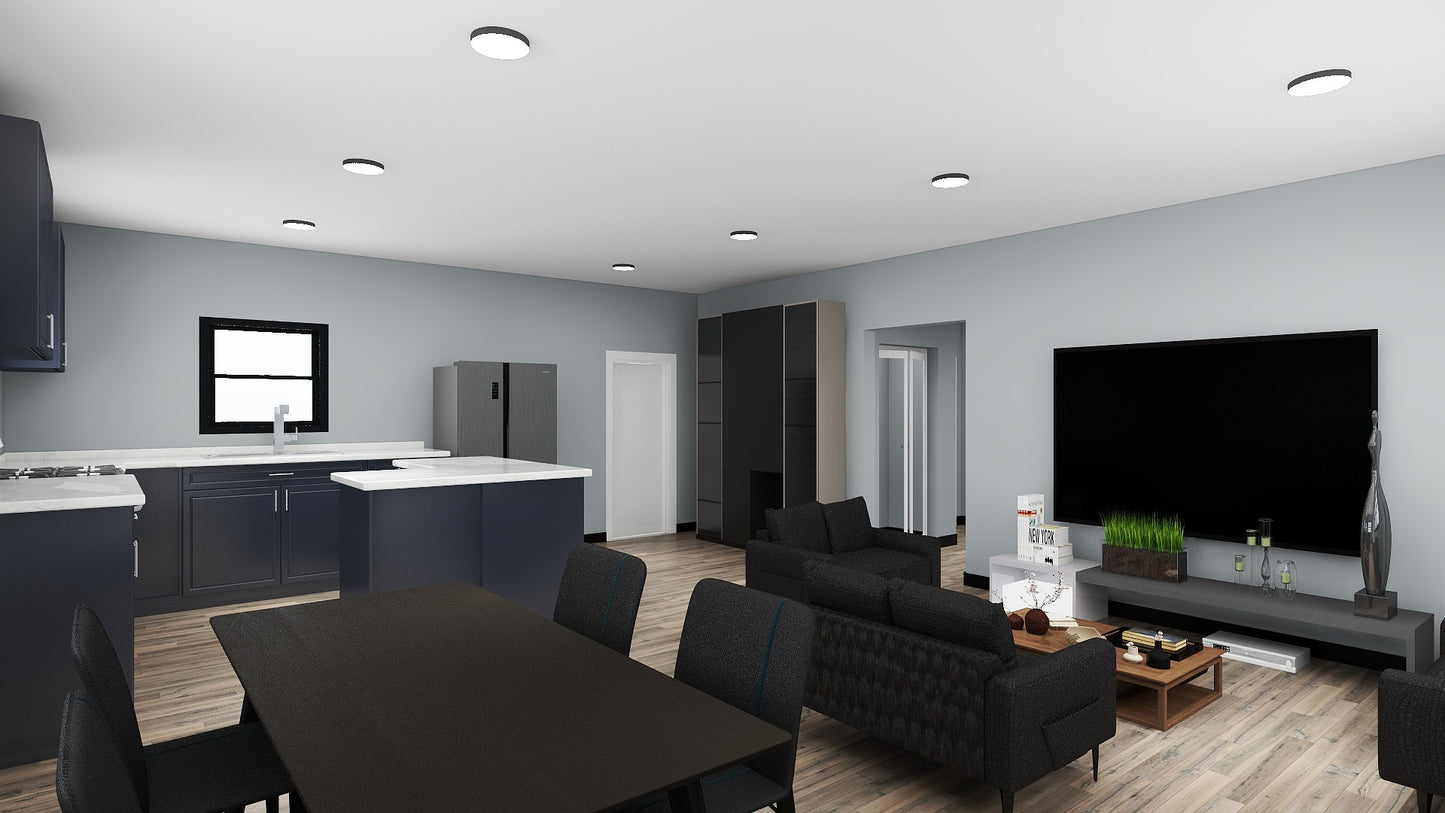 Small House 1 - Building Plan & 3D Model