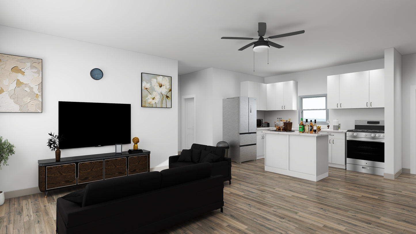 Accessory Dwelling Unit (ADU) 1 - Building Plan & 3D Model