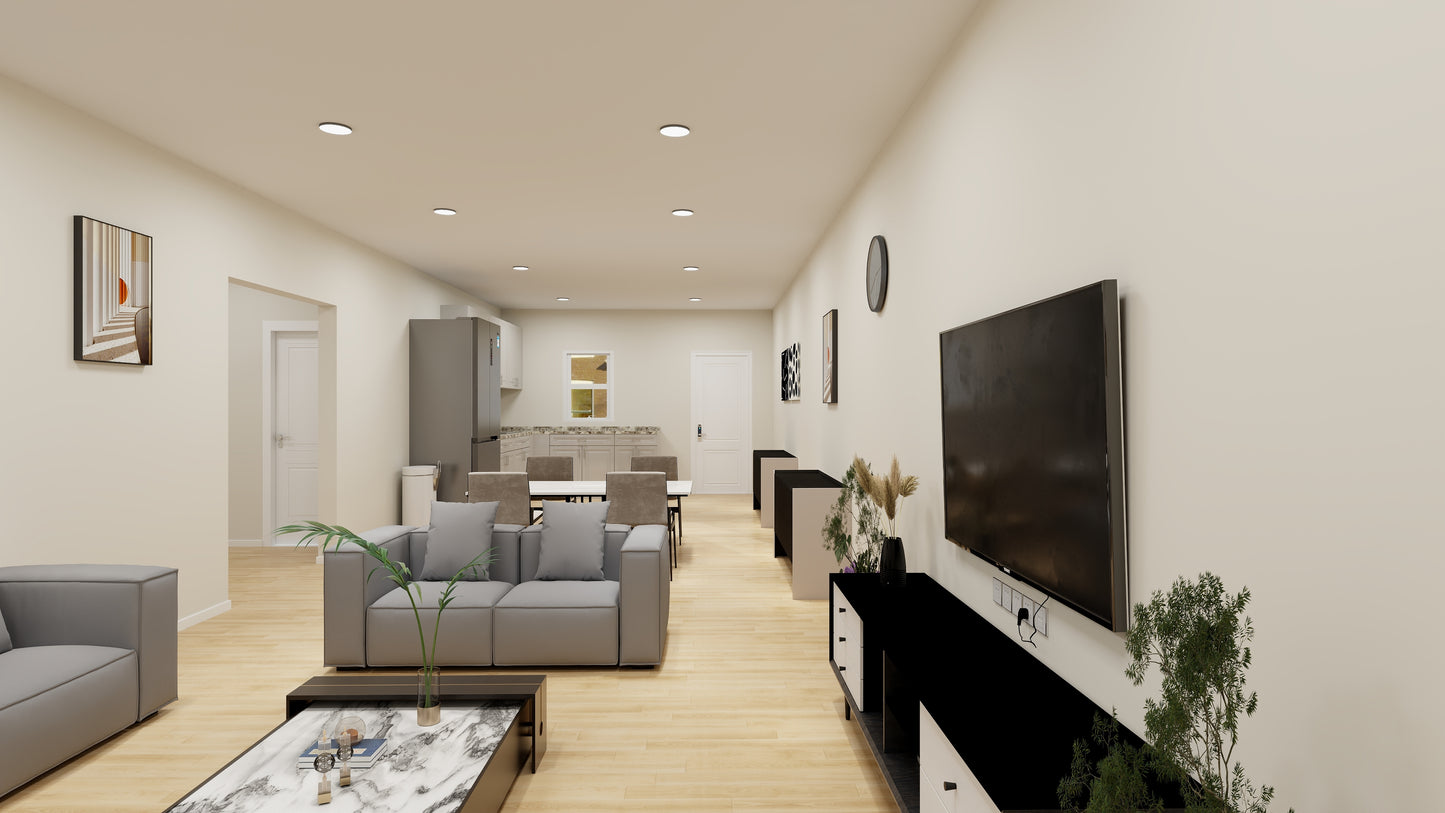 Duplex 1 - Building Plan & 3D Model