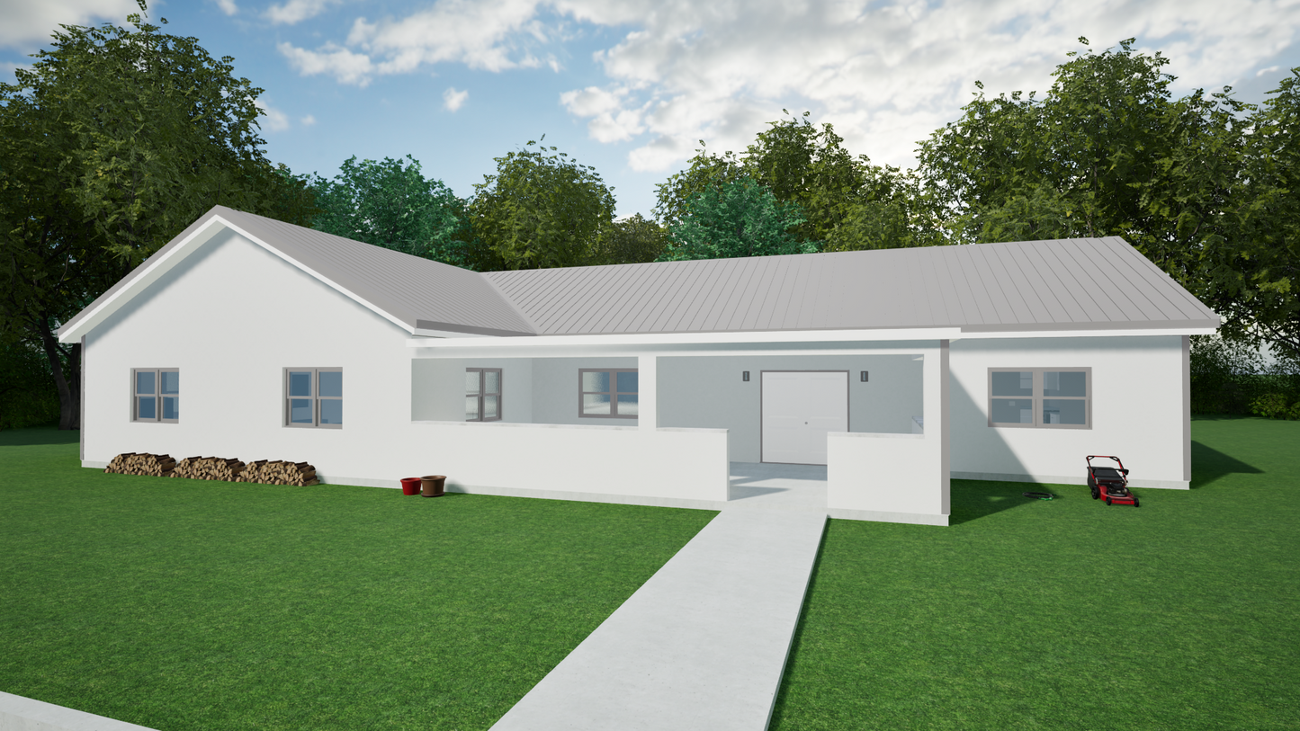 Single Family Residence 2: CMU Construction - Building Plan