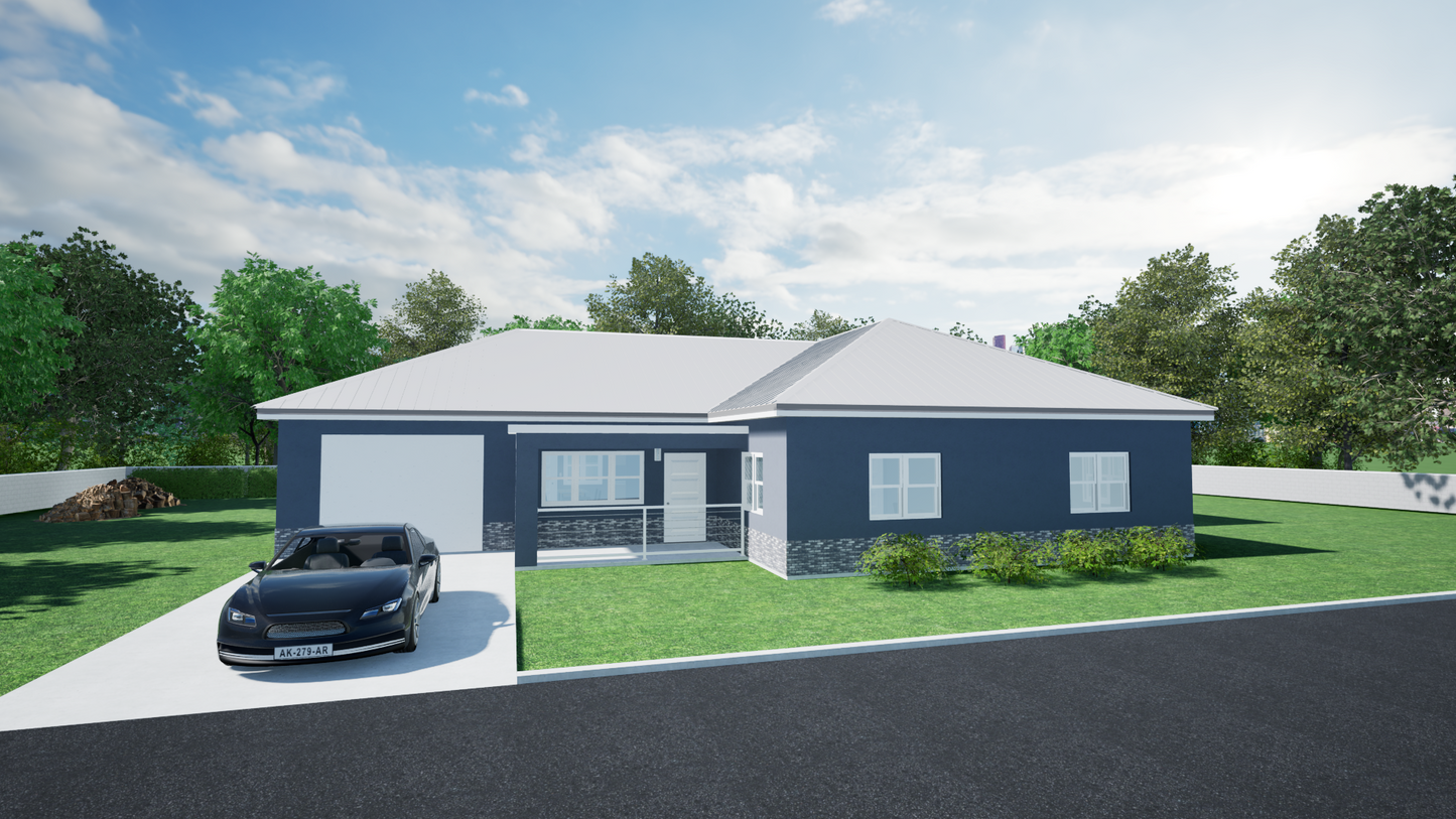 Single Family Residence 1 - Building Plan & 3D Model