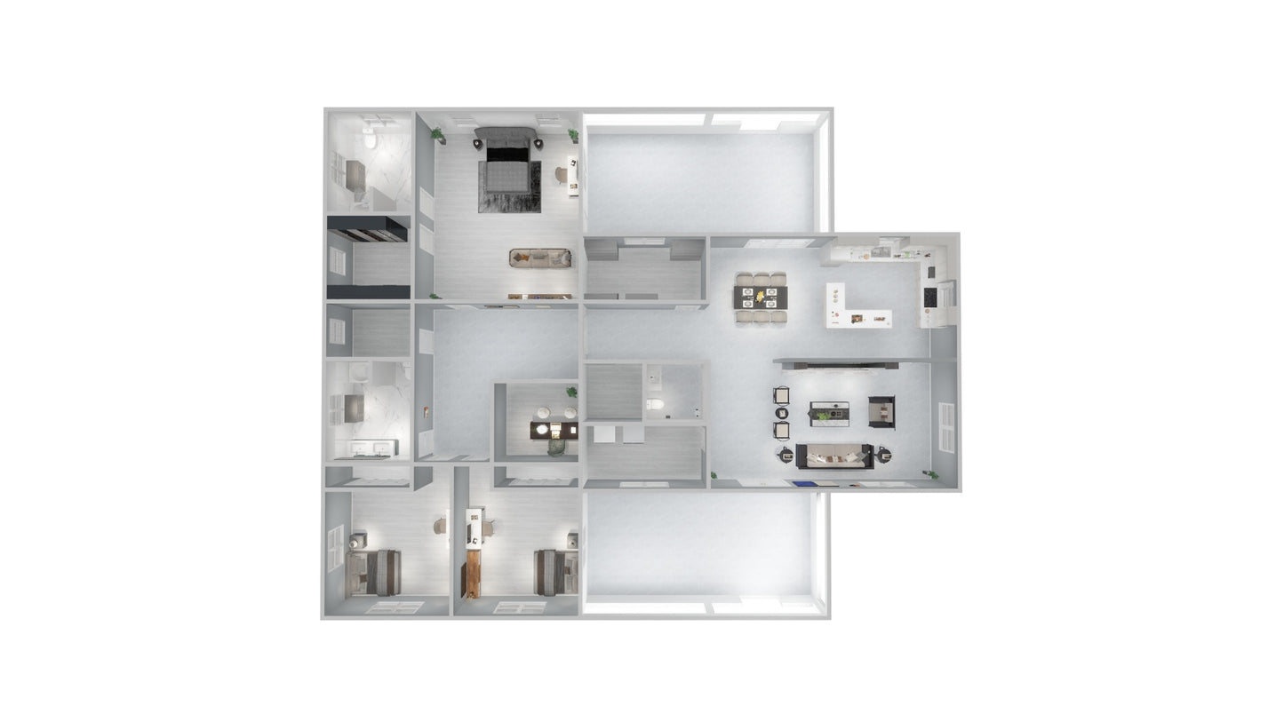 Single Family Residence 2: Light Frame Construction - Building Plan & 3D Model