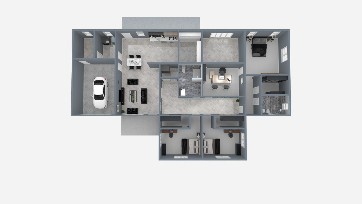 Single Family Residence 1: Light Frame Construction - Building Plan & 3D Model